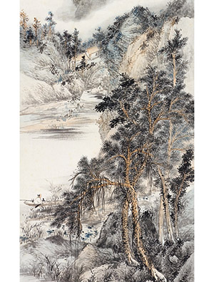 顾坤伯 《青山隐居图》