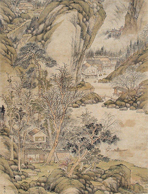 关槐 《山村幽居图》