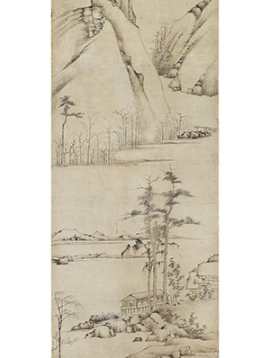 弘仁 《仿倪瓒山水》