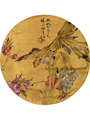 任伯年 《桃花春鸟》