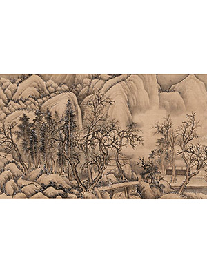 弘旿 《溪山雪霁图》长卷
