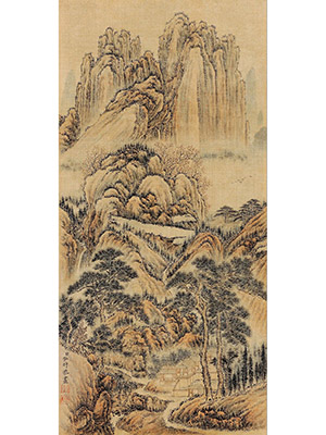 弘旿 《深山幽居图》