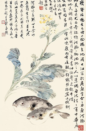 沈一斋 《菜花黄时河豚肥》