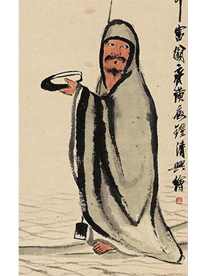 齐白石 《达摩渡江图》