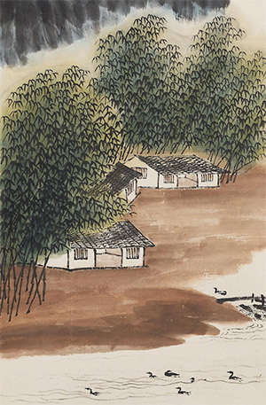 齐白石 《竹林隐居》