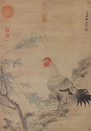 孙克弘 《雄鸡报晓图》