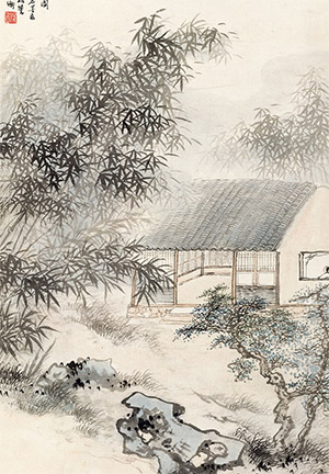 胡佩衡 《味荀庵种竹图》