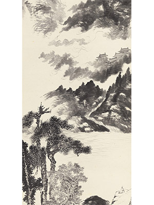 胡佩衡 《云壑听泉》