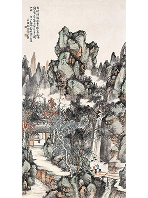 胡佩衡 《曳杖溪桥近春风》
