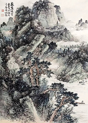 胡佩衡 《岳麓晴云》