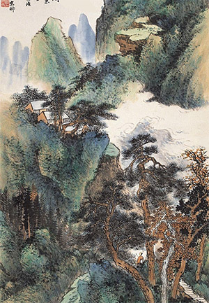 胡佩衡 《松涛晚晴图》