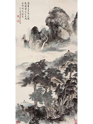 胡佩衡 《高峰澄潭》