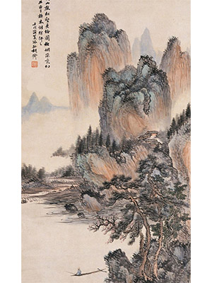 胡佩衡 《松壑垂纶图》