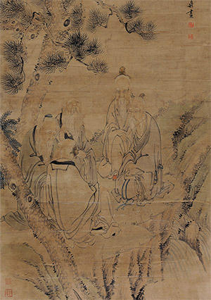 黄鼎 《松荫五老图》