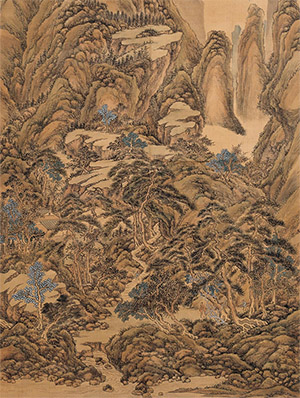 黄鼎 《松径山家》