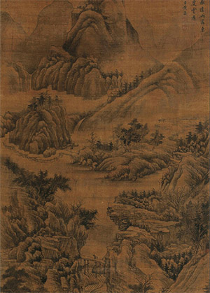 黄鼎 《松溪访友》
