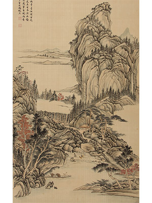 冯超然 《溪山放舟》