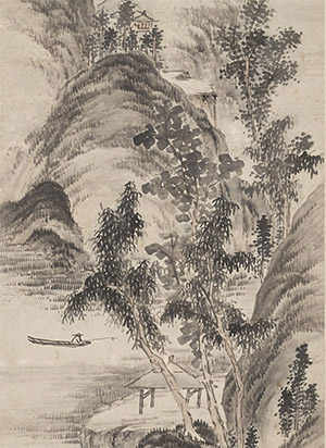 居节 《飒飒疏林澹澹山》