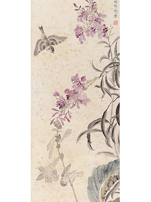 金城 《夹竹桃玉簪花》
