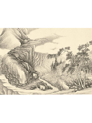 金城 《云壑飞泉》长卷