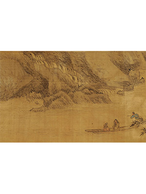 居节 《放艇梅林图》长卷
