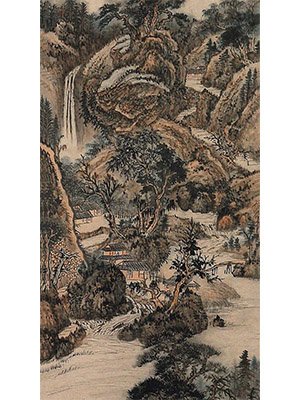 髡残 《青山云气图》