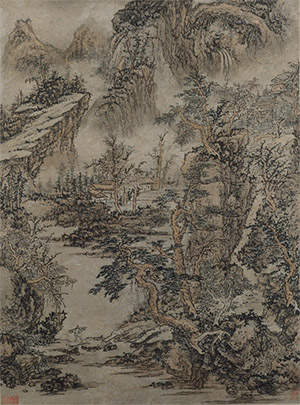 髡残 《石梁飞瀑》