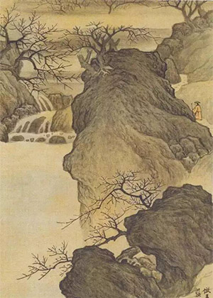 蓝瑛 《梅溪寻芳》