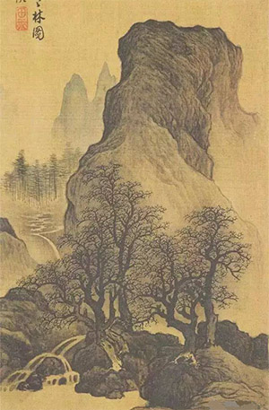 蓝瑛 《溪山远眺》