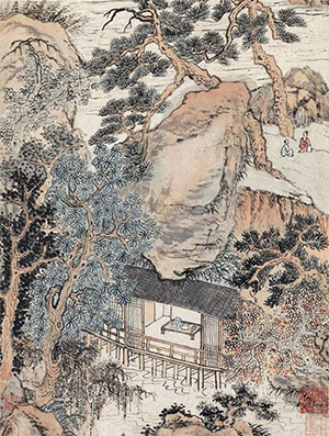 髡残 《山中枕石》
