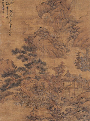 蓝瑛 《云壑松居》