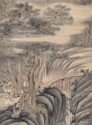 蓝瑛 《深山采芝图》