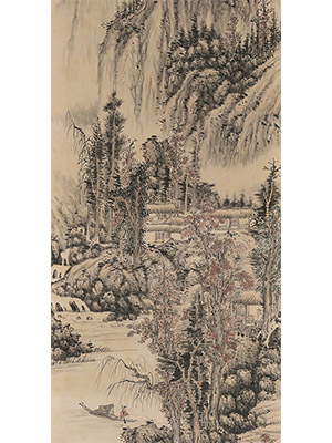 蓝孟 《天池放舟》