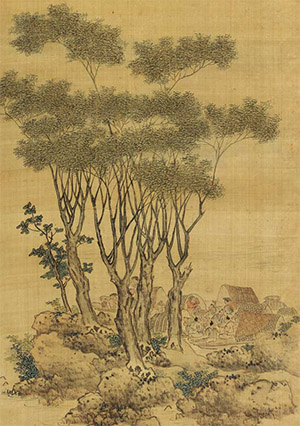 蓝瑛 《柳湖渔乐》