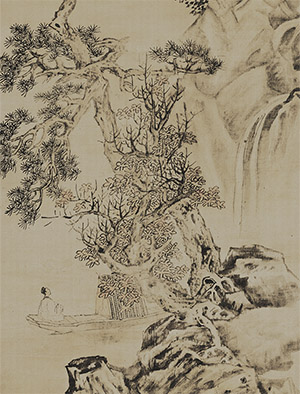 蓝瑛 《轻舟得句图》