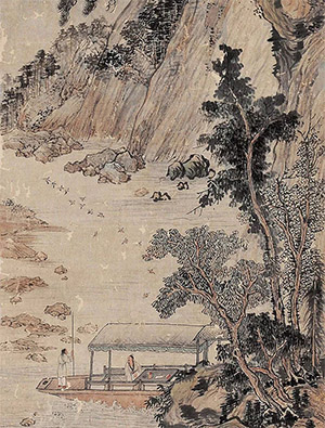 黎简 《崖下乐舟图》