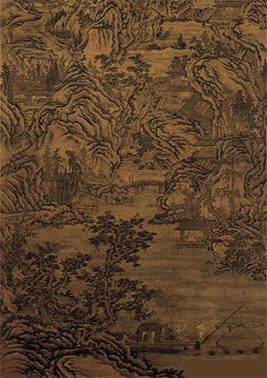 李成 《秋山鱼艇图》