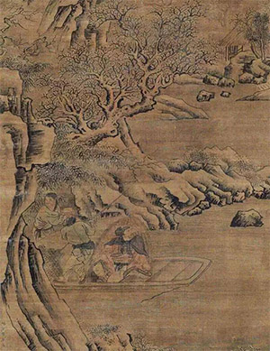 李唐 《溪山泊舟图》