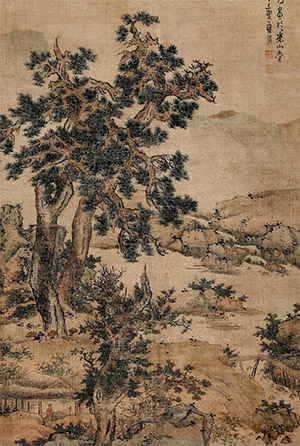 蓝瑛 《松溪草堂》