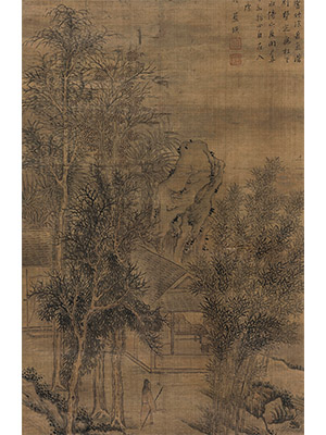 蓝瑛 《竹林山居》