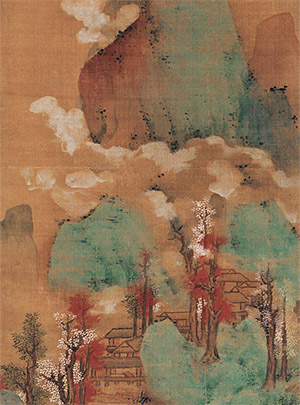 蓝孟 《青山红树》