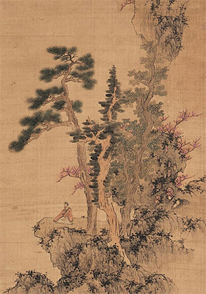 蓝瑛 《春江远岚》