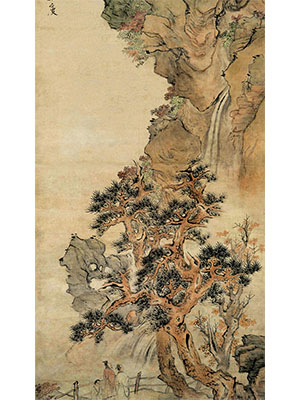 蓝瑛 《碧巘松年》