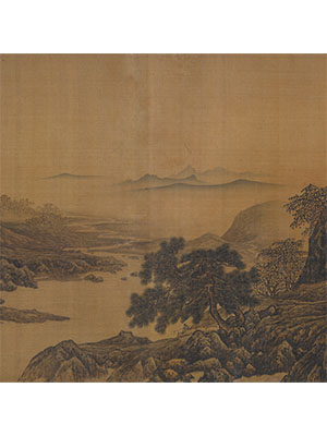 李唐 《溪山独钓》