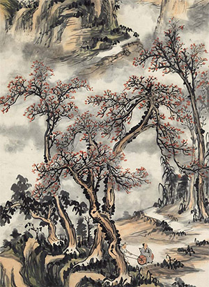黎简 《红棉叠嶂图》