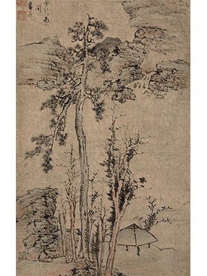 蓝瑛 《仿倪瓒山水》