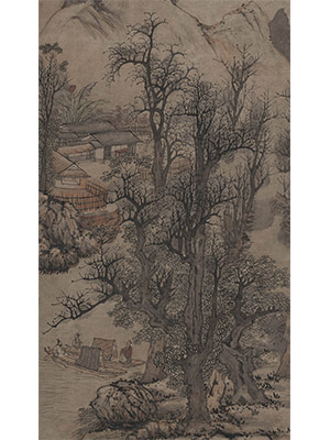 蓝瑛 《秋山渔隐》