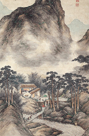 陆鸣谦 《深山访客t图》