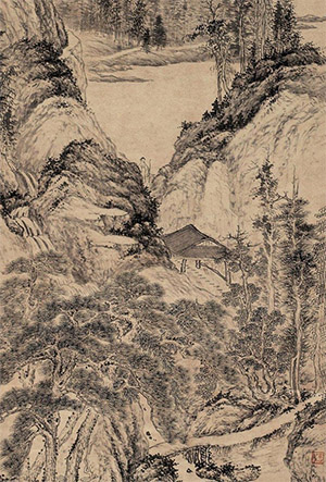 陆治 《山重水复图》