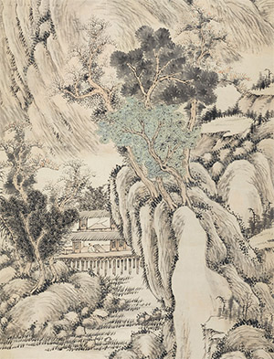 李修易 《深山读易图》